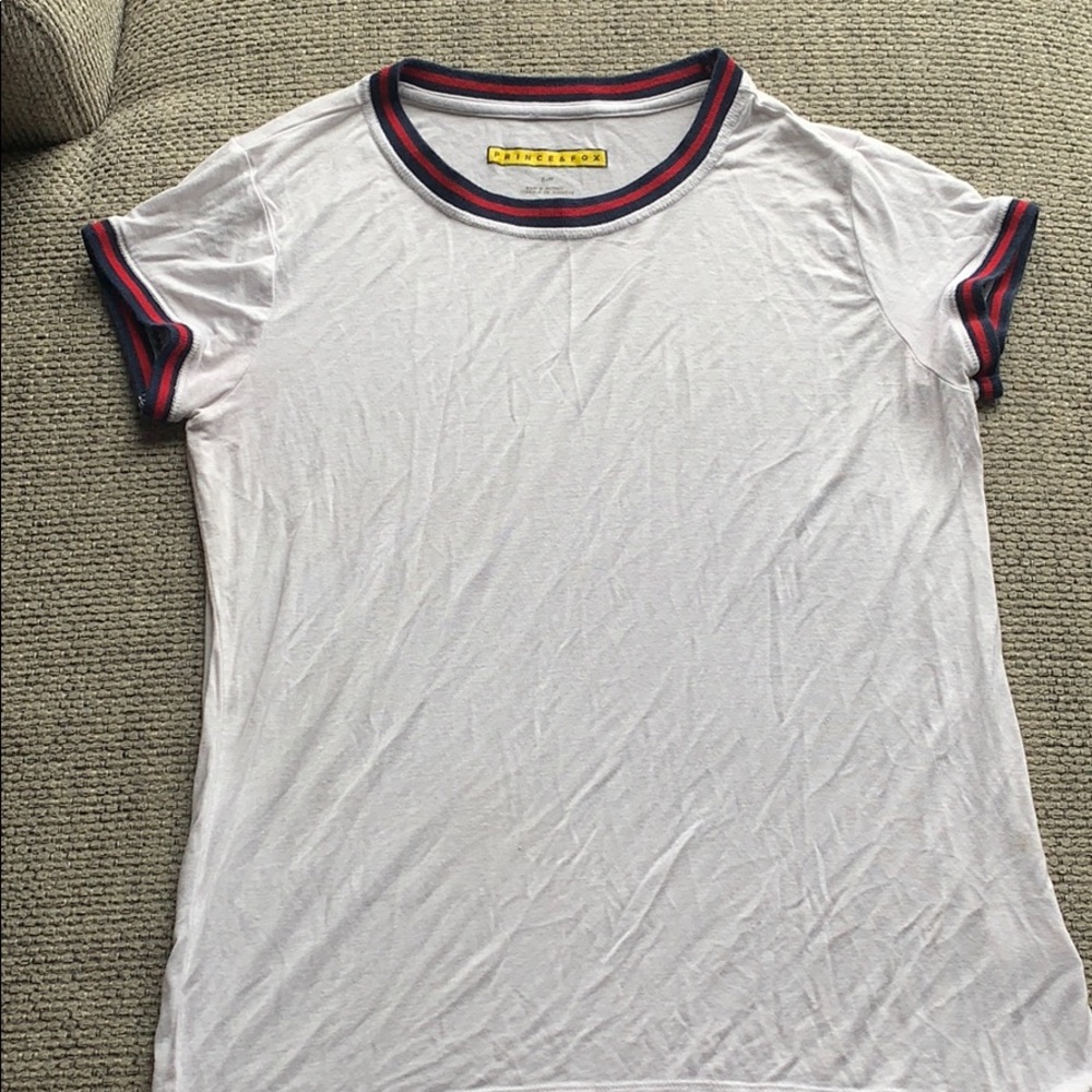 Red and Blue detailed tshirt